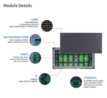 produsen sumber penjualan panas HD IP65 outdoor P2.5mm led display