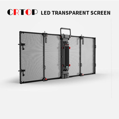 Shopping Mall Outdoor Transparan Layar LED 1000 * 500mm Kabinet