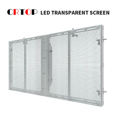 Shopping Mall Outdoor Transparan Layar LED 1000 * 500mm Kabinet