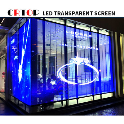 Refresh Rate 3840HZ Layar LED Panel Transparan Untuk pusat perbelanjaan