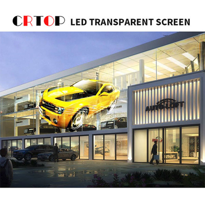 Sudut Pandang Lebar Outdoor Transparan LED Display Untuk Pusat Bisnis