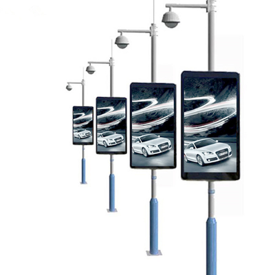 Tiang Lampu 1R1G1B Road LED Display Papan Iklan Pinggir Jalan