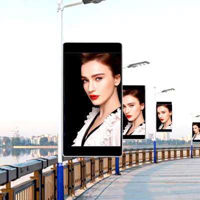 Tiang Lampu 1R1G1B Road LED Display Papan Iklan Pinggir Jalan