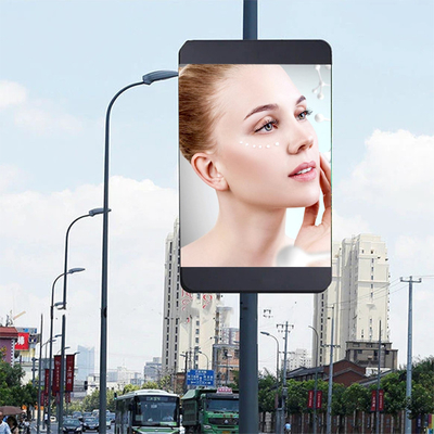Tiang Lampu 1R1G1B Road LED Display Papan Iklan Pinggir Jalan