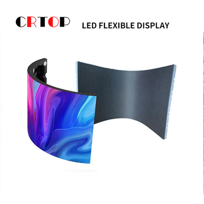 P2.5mm Fleksibel LED Display Screen Cylinder Wave Ring Bentuk yang dapat ditekuk