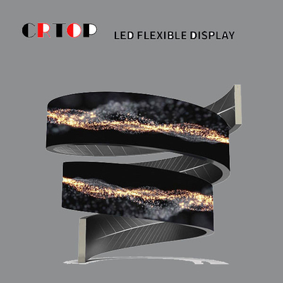 Refresh Tinggi P1.875mm Tampilan LED Fleksibel yang Dapat Diprogram Elastis Bending
