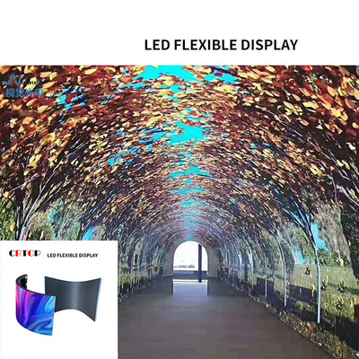 256 * 128mm Modul Layar Tampilan LED Fleksibel Bentuk Sewenang-wenang