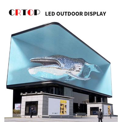 Depan IP65 Belakang IP43 Outdoor LED Video Display Wall Hemat Energi