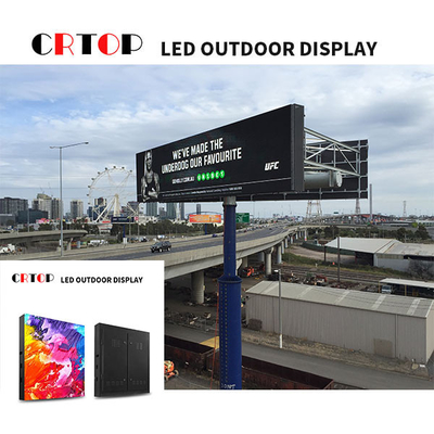 Layar Iklan LED Luar Ruang Skala Abu-abu 16Bit Untuk Gedung Perkantoran
