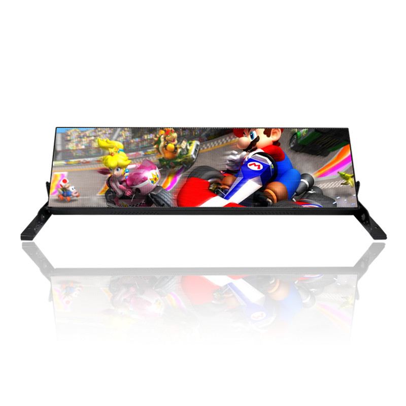 Brightness 2500cd Taxi LED Advertising Sign Ringan Penuh Warna