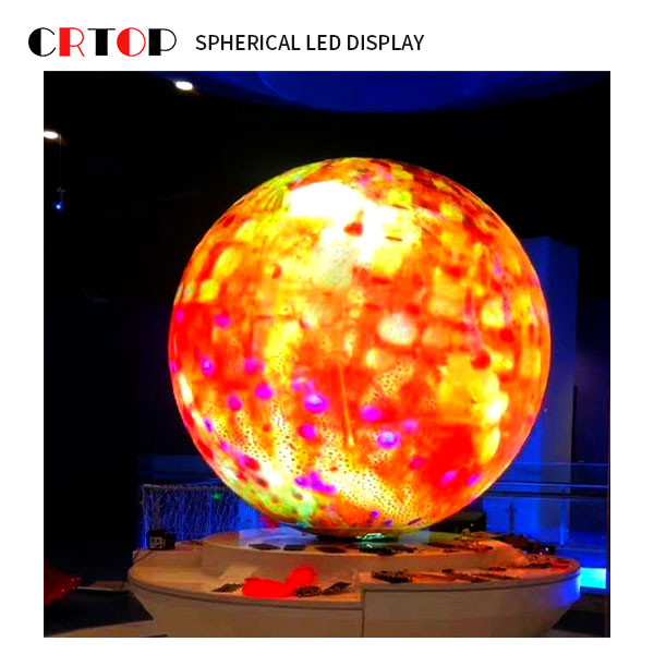 Diameter 1m Creative LED Display Screen Full Color Berbentuk Bulat